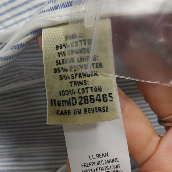 LL Bean unstructured striped blazer - Picture 5 of 6